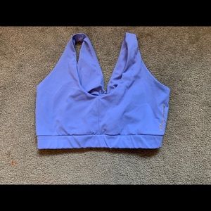 Whitney Simmons x Gymshark blue sports bra!